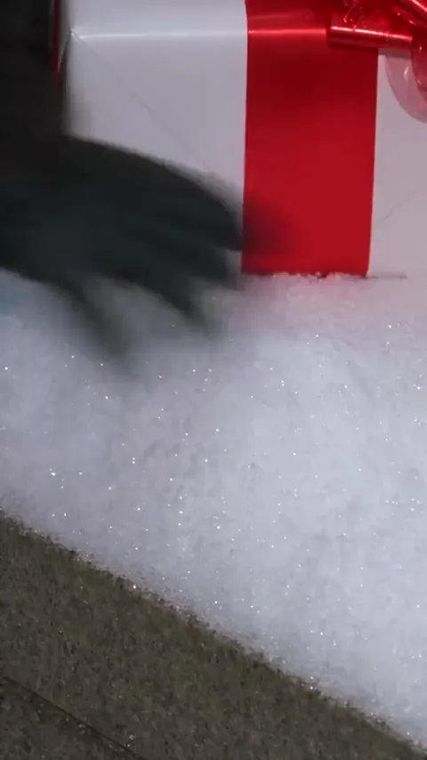 Set up the Christmas snowball tease