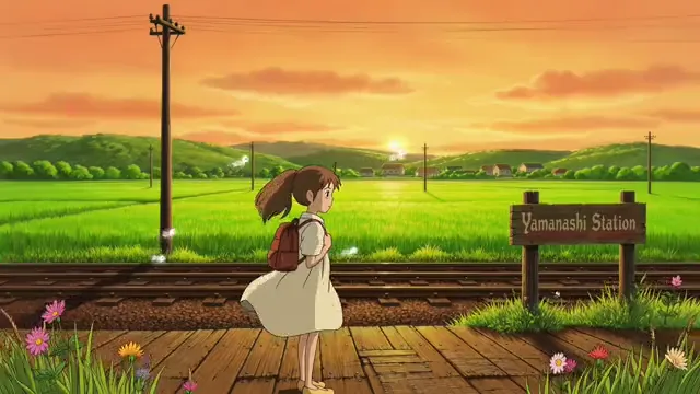The last train before sunset