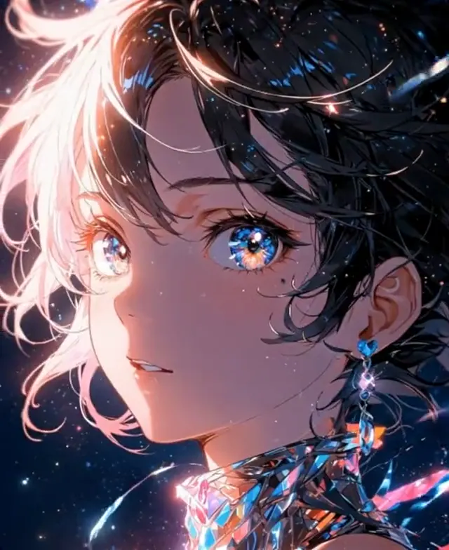 An anime portrait in motion