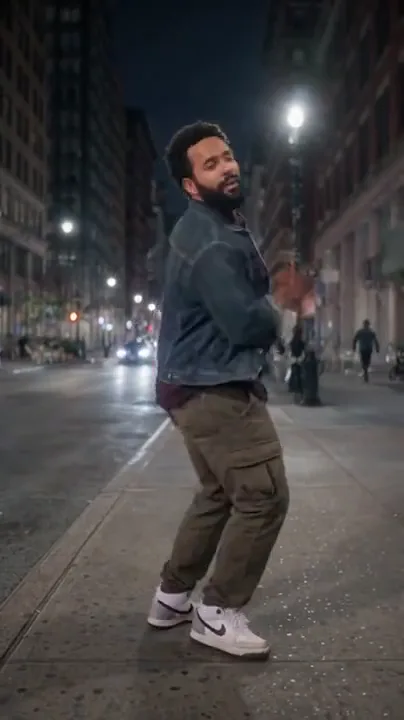 Street dance after dark